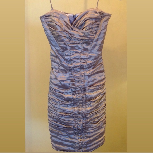 Nicole Miller Techno Metal Gold Dress